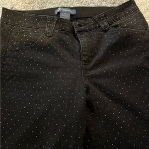 Black and White Dotted Skinny Jeans